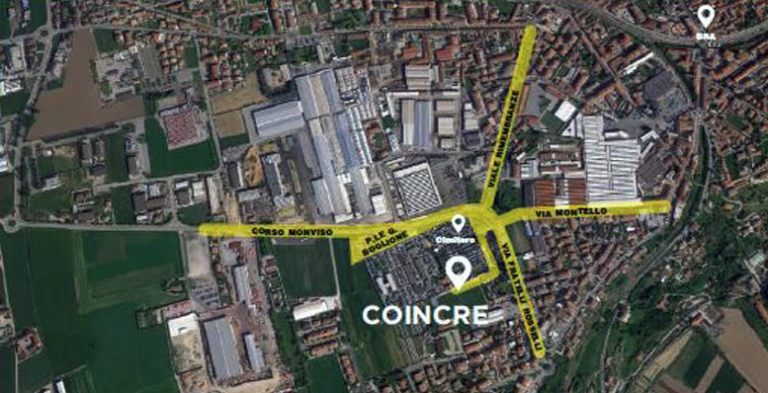 Mappa Coincre Bra (cuneo)